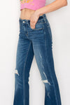 PLUS SIZE - LOW RISE STRETCH VINTAGE FLARE JEANS-ONLINE ONLY