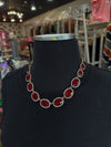 Gold Oval Rhinestones Choker Necklace- other colors