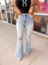 Lainey Distressed Flare Jeans