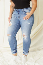 Plus Mid Rise Ankle Skinny Jeans- ONLINE ONLY