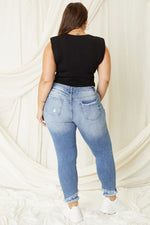 Plus Mid Rise Ankle Skinny Jeans- ONLINE ONLY