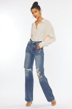 Ultra High-Rise Distressed 90s Flare- ONLINE ONLY