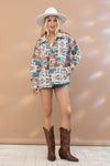 Aztec Western Shacket- ONLINE ONLY