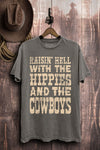 Hippies and the Cowboys graphic top