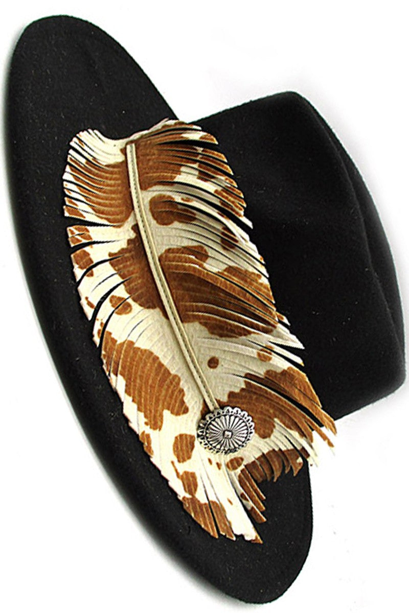 Suede Feather Hat Band-FINAL SALE