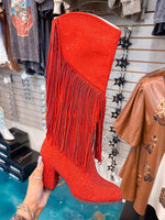 Dance All Night Boots-Red