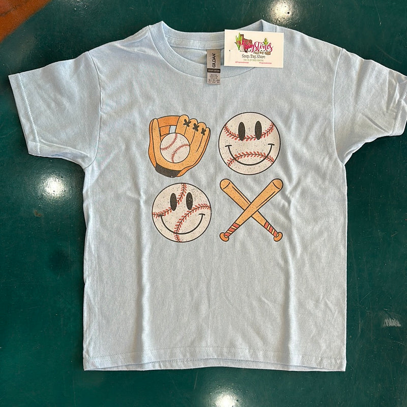 Youth Retro Baseball & Glove Tee