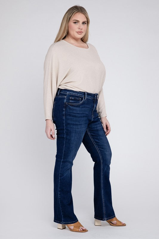 Plus Size High Rise Bootcut Jeans- ONLINE ONLY
