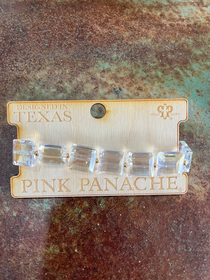 1CNC A265-Iridescent Square Bead Bracelet