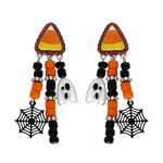 Halloween Themed Bead Charm Tassel Earrings - FINAL SALE
