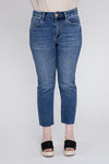 Plus Size High Rise Slim Straight Jeans- ONLINE ONLY