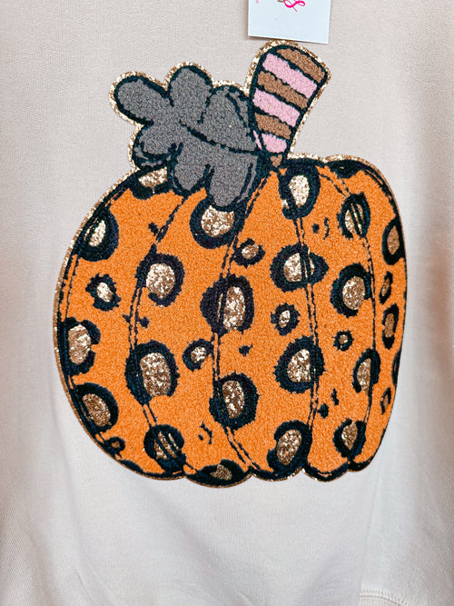 Leopard Pumpkin Patch Sweatshirt-FINAL SALE