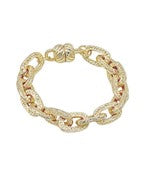 Gold Rhinestone Link Bracelet