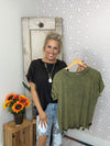 Cambri Washed Ribbed Top-Multiple Colors-FINAL SALE