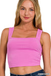 Charley Square Neck Cropped Tank-Multiple Colors