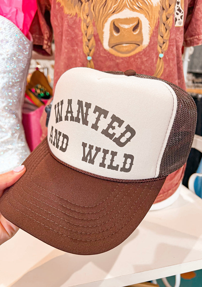 Wanted and Wild Trucker Cap-Brown/Cream