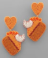 Pumpkin Pie Beaded Earrings
