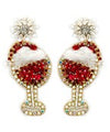 Christmas Cocktail Earrings-FINAL SALE