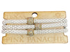 PINK PANACHE-1CNC F146-3 Strand Woven White Bracelet Set
