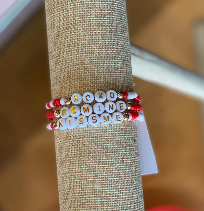 Valentine's Seed Bead Bracelets - 3 Options