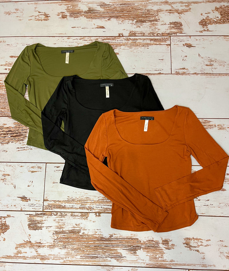Kaci Double layered Square basic top