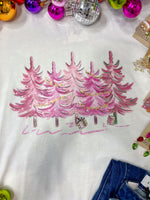 Pink Christmas Trees Tee