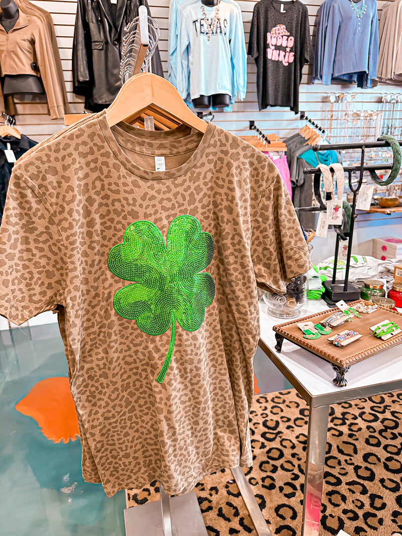 Sequin Shamrock Tee