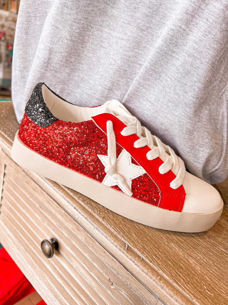 Ruby Red/Black Sneakers