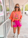 Hot Girl Summer Patch Crop Tee-Coral-FINAL SALE