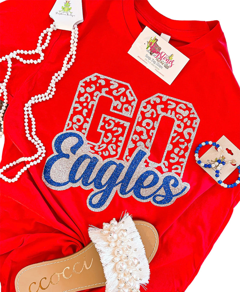 Go Eagles Leopard Tee-Red