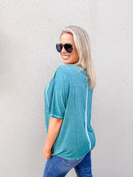 Tayla Washed Dolman Sleeve Top-Multiple Colors
