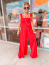 Liberty Bell Wide Leg Jumpsuit-Red-FINAL SALE