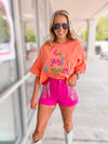 Hot Girl Summer Patch Crop Tee-Coral-FINAL SALE