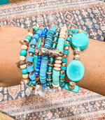 Taylor Charm & Bead Bracelet Set-Multiple Colors