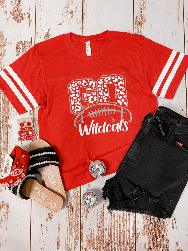Go Wildcats- Red Jersey Tee
