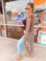 Larissa Long Sleeve Kimono-Leopard