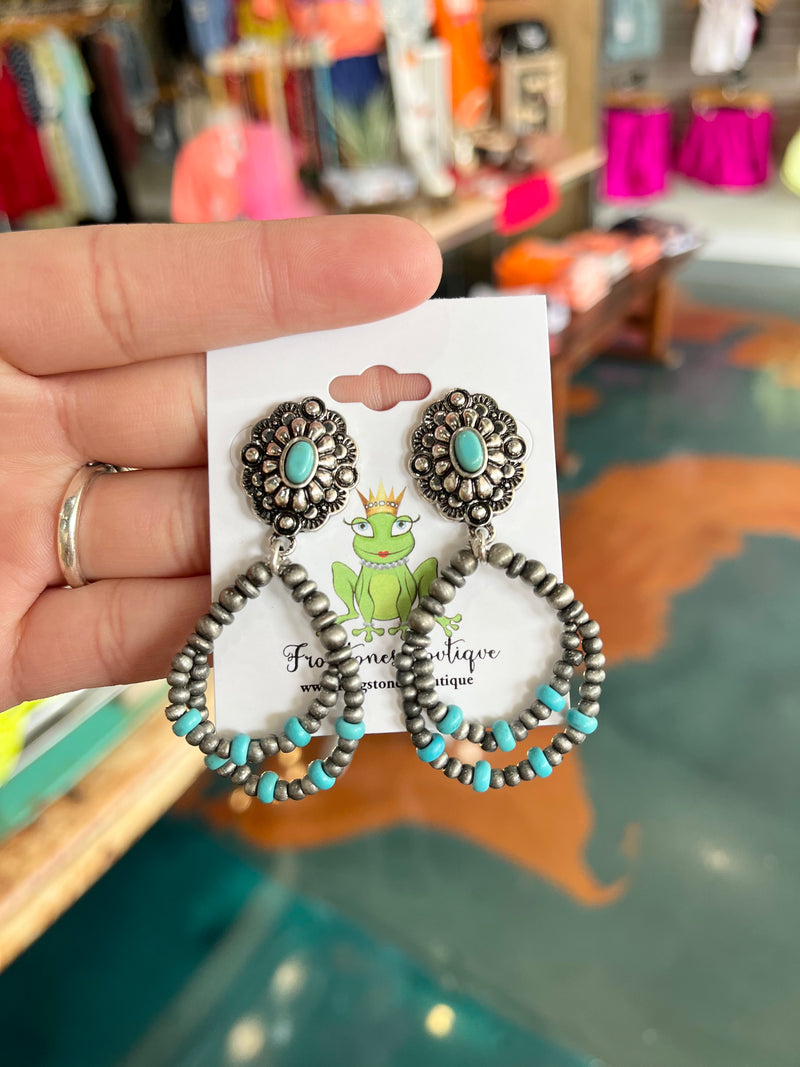 Concho Beaded Earrings
