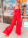 Liberty Bell Wide Leg Jumpsuit-Red-FINAL SALE