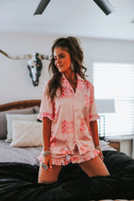 Pink Howdy Pajama Set- SILKY