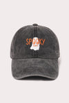 SPOOKY GHOST CHARCOAL BLACK CAP-FINAL SALE