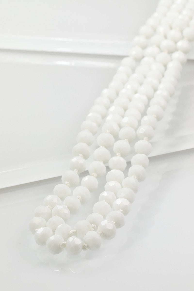 Long Beaded 60inch Necklace 8mm Beads-Multiple Colors
