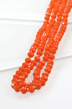 Long Beaded 60inch Necklace 8mm Beads-Multiple Colors