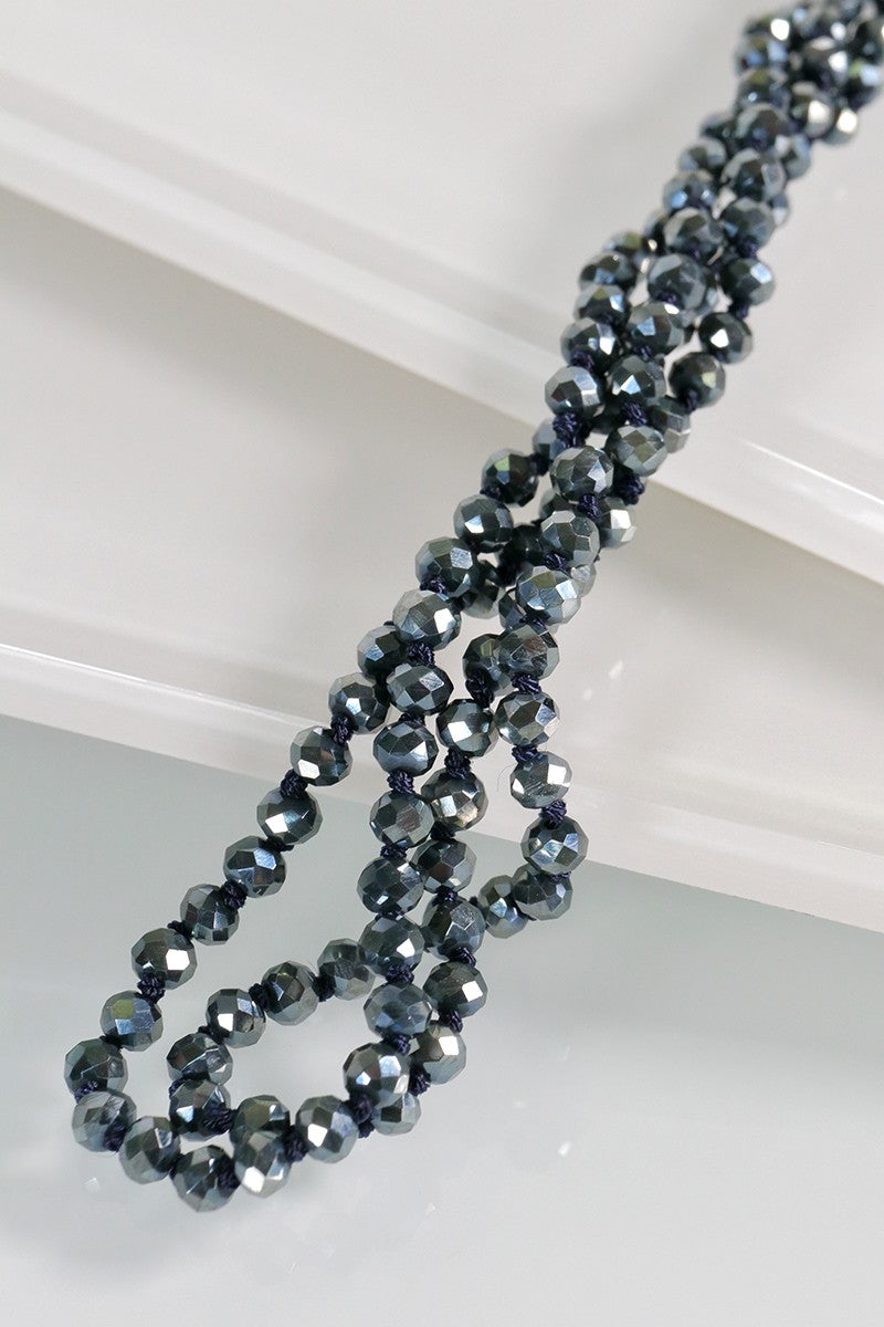 Long Beaded 60inch Necklace 6mm Beads-Multiple Colors