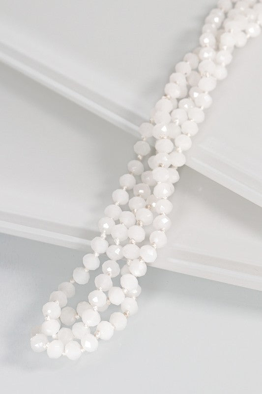 Long Beaded 60inch Necklace 6mm Beads-Multiple Colors