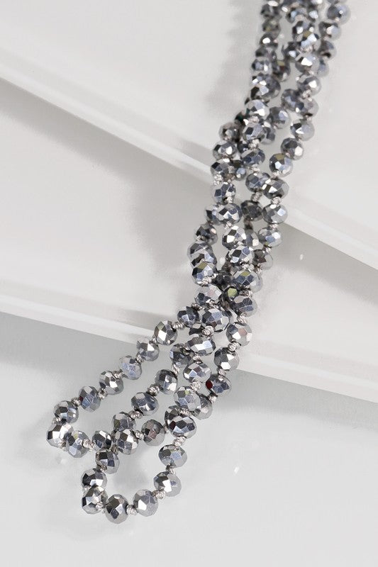 Long Beaded 60inch Necklace 6mm Beads-Multiple Colors