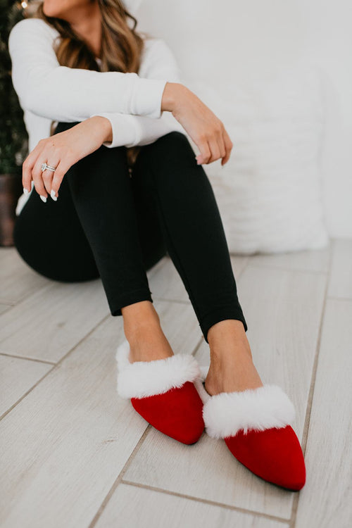 Mrs. Clause slippers- Christmas-FINAL SALE