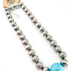 806-S022 * Large beaded necklace with matching earrings