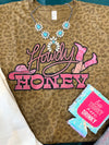 Howdy Honey Brown Leopard Tee-FINAL SALE
