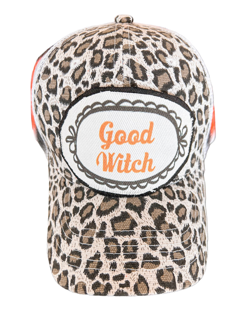 GOOD WITCH CHEETAH BALL CAP-FINAL SALE