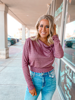 Rachel Off Shoulder Top-Mauve